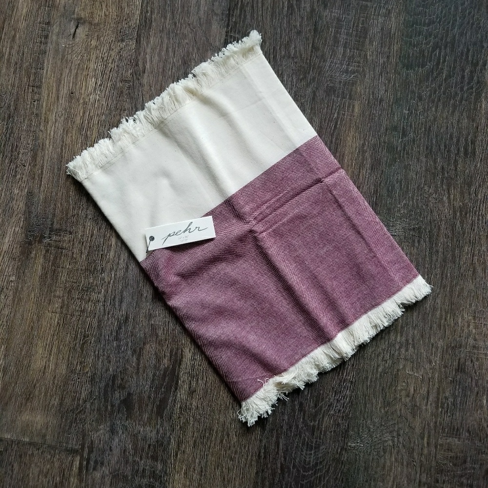 Pehr Chambray Table Runner, Wine/Natural